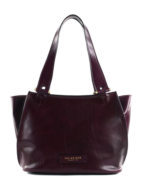 THE BRIDGE FEBE Leather shopping bag grape abb. gold - Women’s Bags