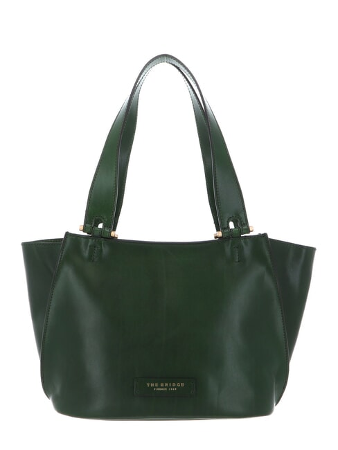 THE BRIDGE FEBE Leather shopping bag english green abb. gold - Women’s Bags