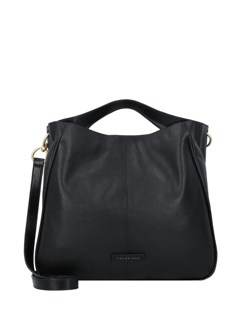 THE BRIDGE ELISABETTA Leather bag with shoulder strap Black Gold - Women’s Bags