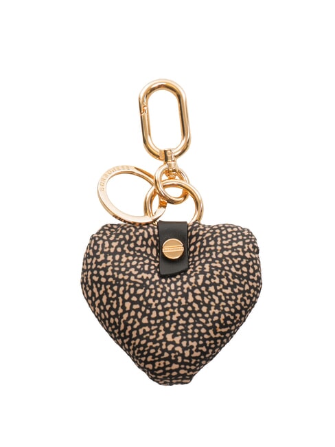 BORBONESE KEYRING Cuore Keychain with charm OP / NATURAL / BLACK - Key holders