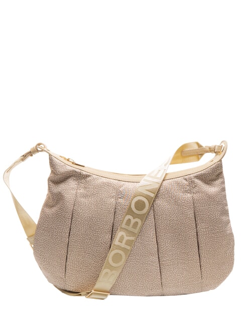 BORBONESE CROISSANT HOBO MEDIUM Shoulder bag, with shoulder strap sand - Women’s Bags