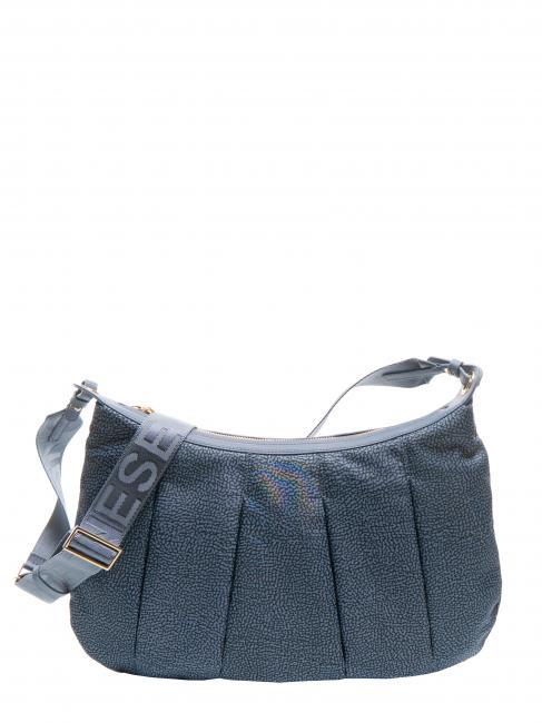 BORBONESE CROISSANT HOBO MEDIUM Shoulder bag, with shoulder strap denim - Women’s Bags
