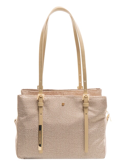 BORBONESE L'ECOLE NYLON Shoulder shopper, with shoulder strap sand - Women’s Bags