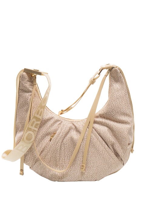 BORBONESE FOLD  Soft shoulder bag sand - Women’s Bags