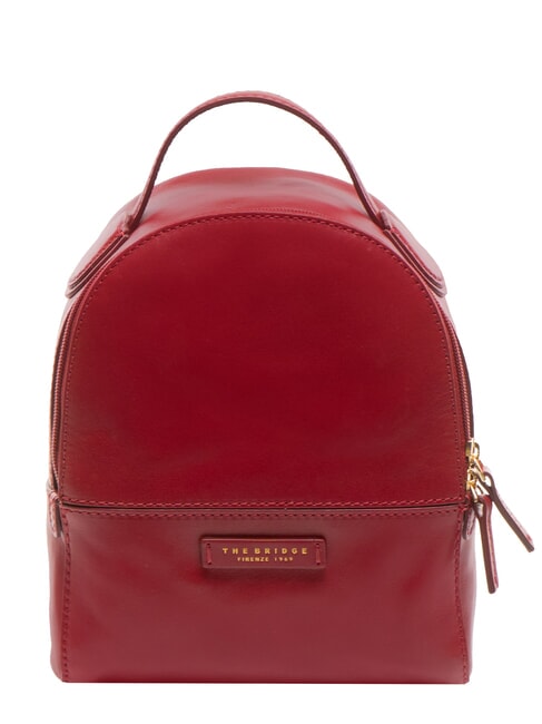 THE BRIDGE ELETTRA Round leather backpack berry abb. gold - Women’s Bags