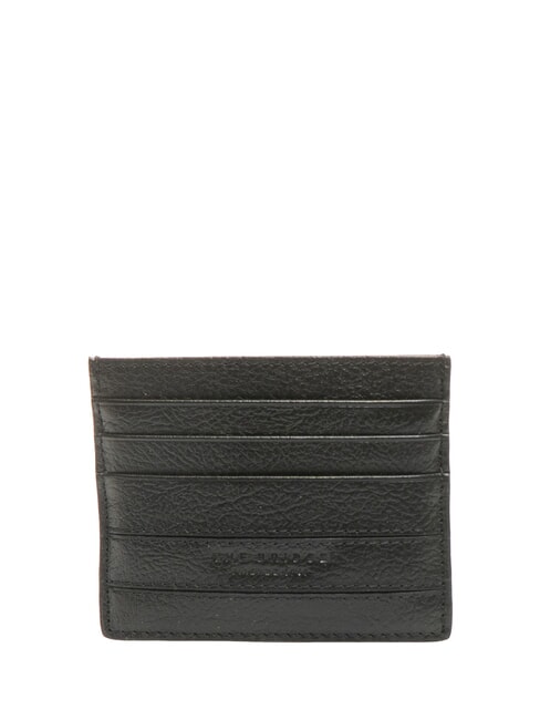 THE BRIDGE CESARE Flat leather card holder Black - Men’s Wallets