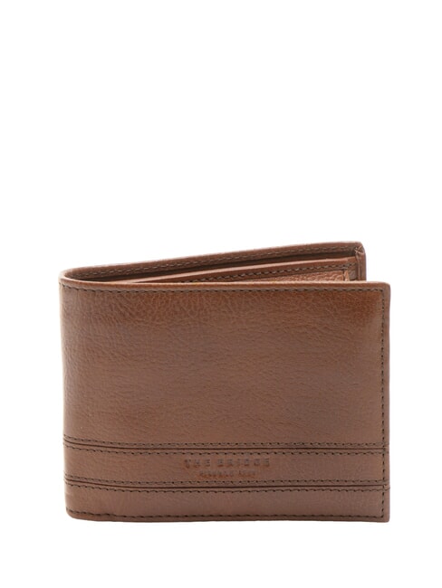 THE BRIDGE CESARE  Leather wallet Brown / Palladium - Men’s Wallets