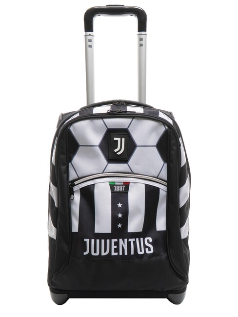 JUVENTUS #BOOTIT Backpack with trolley STRIPE BLACK / WHITE - Backpack trolleys