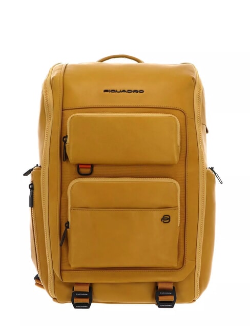 PIQUADRO LIKO 15.6" laptop backpack Yellow - Laptop backpacks