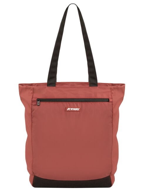 KWAY ELLIANT Shopping bag with pocket red brownish - Women’s Bags