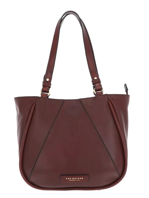 THE BRIDGE BRIGIDA  Leather Shopping Bag BROWN - Women’s Bags