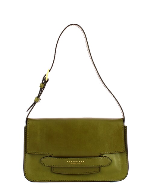 THE BRIDGE LUCREZIA Shoulder bag, in leather fig green abb. gold - Women’s Bags