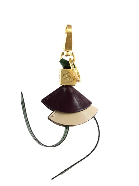 THE BRIDGE DUCCIO Leather charm keychain multi grape/butter/green abb. gold - Key holders