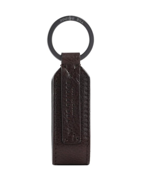THE BRIDGE DUCCIO Leather charm keychain sweet chestnut ruthenium dk - Key holders