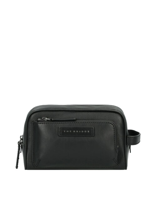 THE BRIDGE FILIPPO Leather beauty case black / dark matte ruthenium - Beauty Case