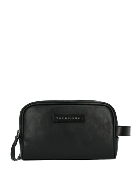THE BRIDGE FILIPPO Leather beauty case black / dark matte ruthenium - Beauty Case