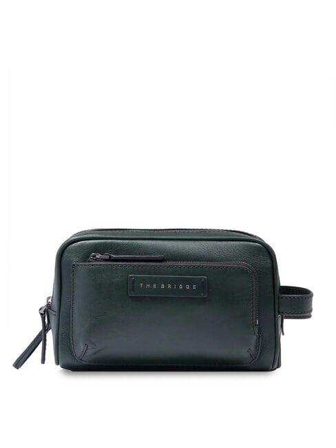 THE BRIDGE FILIPPO Leather beauty case malachite/rut. dark - Beauty Case