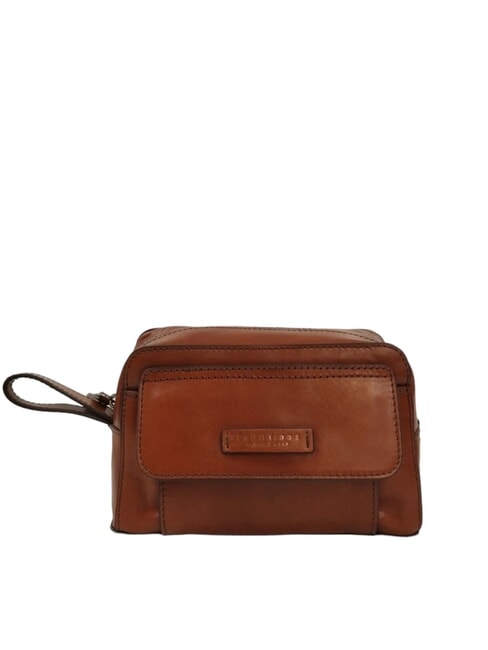 THE BRIDGE ALBERTO Leather beauty pouch BROWN - Beauty Case