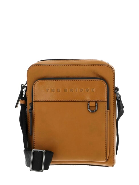THE BRIDGE DAMIANO  Leather bag curry abb dark ruthenium - Over-the-shoulder Bags for Men