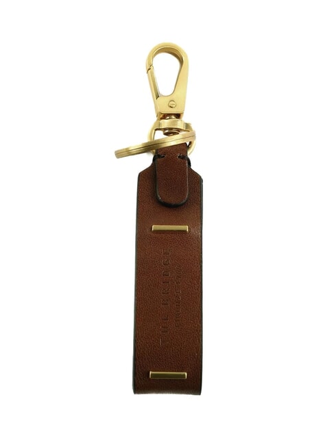 THE BRIDGE DUCCIO  Leather Keychain BROWN - Key holders