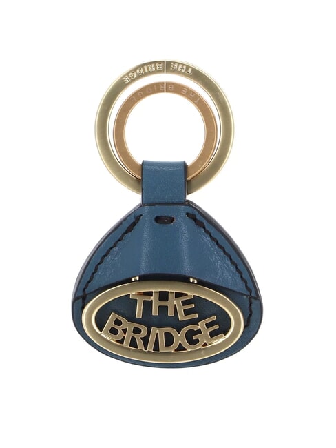 THE BRIDGE DUCCIO Leather charm keychain sky with gold - Key holders