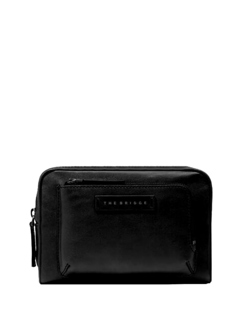 THE BRIDGE FILIPPO Leather clutch with cuff black / dark matte ruthenium - Beauty Case