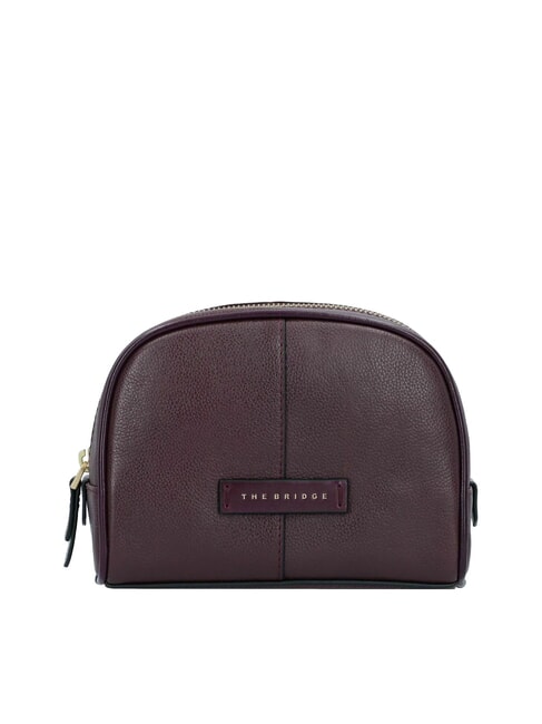 THE BRIDGE ELISABETTA Medium leather beauty grape abb. gold - Beauty Case