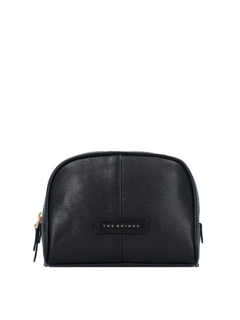 THE BRIDGE ELISABETTA Small leather beauty Black Gold - Beauty Case