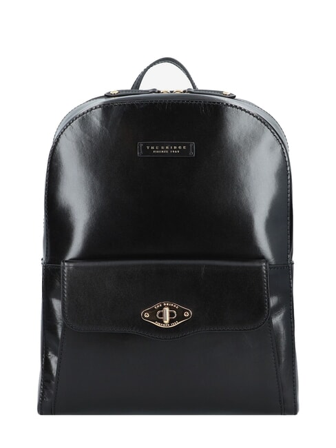THE BRIDGE BARBARA Smooth leather backpack Black Gold - Women’s Bags
