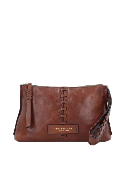 THE BRIDGE FEBE Leather beauty with braids BROWN - Beauty Case