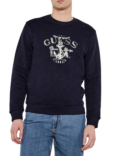 GUESS ANCHOR Cotton sweatshirt smartblue - Sweatshirts