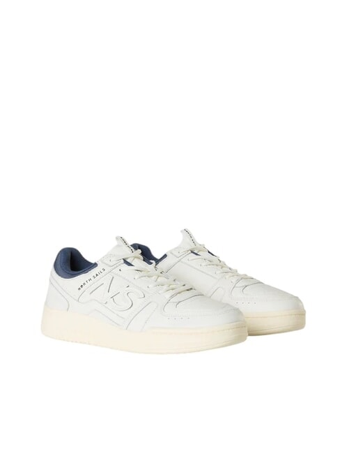 NORTH SAILS JETTY PRO DIVE Leather sneakers white/dark denim - Men’s shoes