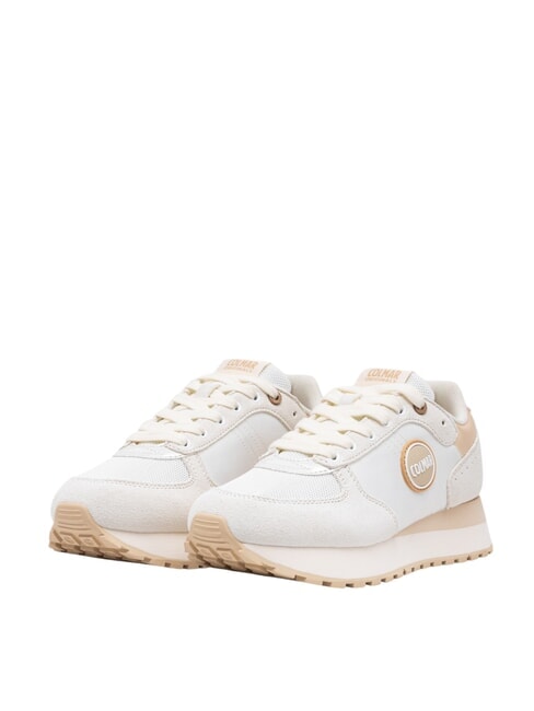 COLMAR TRAVIS AUTHENTIC Sneakers white/ltgold - Unisex shoes