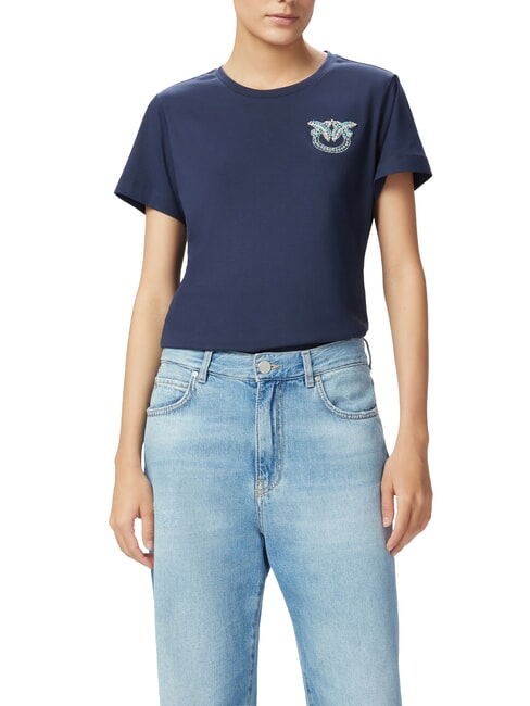 PINKO NAMBRONE  Cotton T-Shirt blue abyss - T-shirt