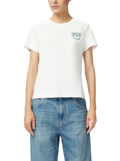 PINKO NAMBRONE  Cotton T-Shirt white-snow white - T-shirt