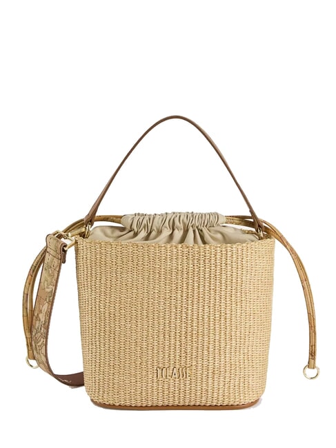 ALVIERO MARTINI PRIMA CLASSE GEO BAMBU Raffia mini bucket bag natural - Women’s Bags