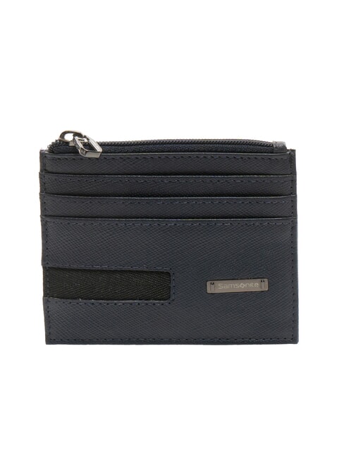 SAMSONITE RELYON SLG Flat card holder with zip blue - Men’s Wallets