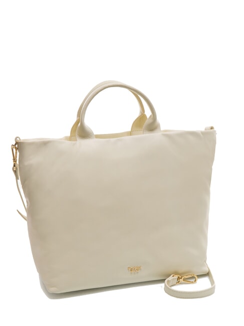 TOSCA BLU BEATRICE Leather bag with handle and shoulder strap ivory white - Women’s Bags