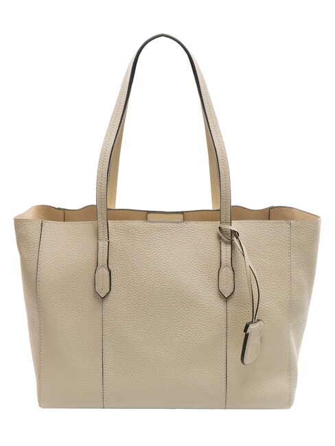 TOSCA BLU DILETTA Leather shopping bag with pouch ivory white - Women’s Bags