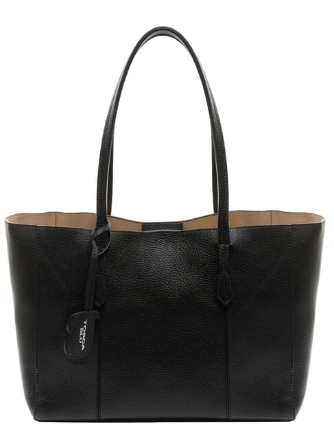TOSCA BLU DILETTA Leather shopping bag with pouch Black - Women’s Bags