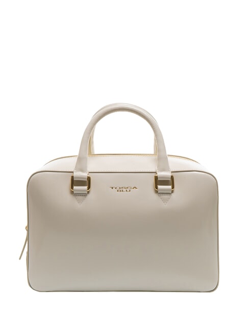 TOSCA BLU KORA Leather satchel bag with shoulder strap ivory white - Women’s Bags