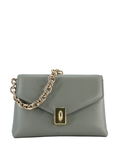 FURLA MERIDIANA  Leather bag with shoulder strap agaveb - Women’s Bags