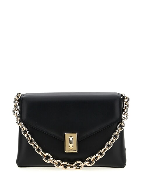FURLA MERIDIANA  Leather bag with shoulder strap Black - Women’s Bags