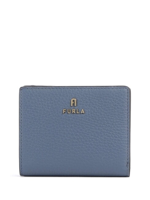 FURLA CAMELIA Compact calf leather wallet denim - Women’s Wallets