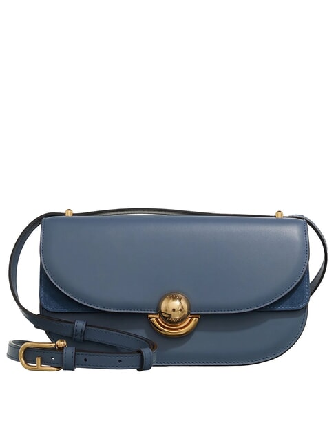 FURLA SFERA Leather shoulder bag with flap denim - Women’s Bags
