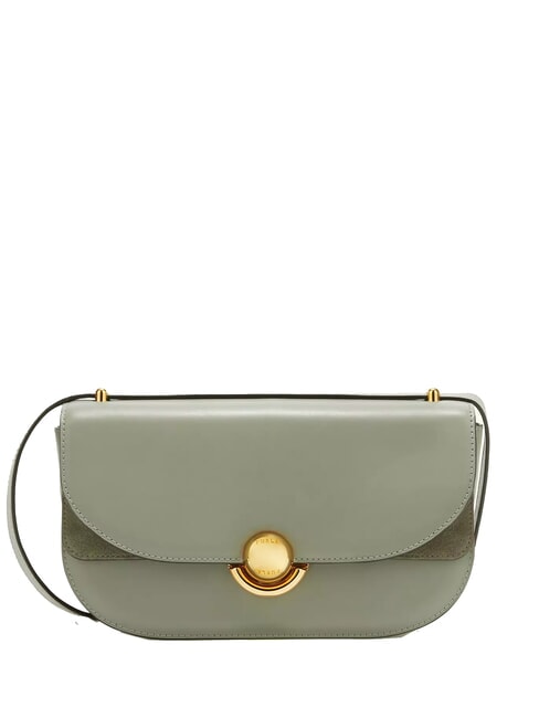FURLA SFERA Leather shoulder bag with flap agaveb - Women’s Bags