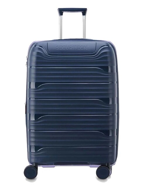 DELSEY SECURITECH DUNE Set of 3 trolleys: cabin, medium, large, exp blue - Rigid Trolley Cases