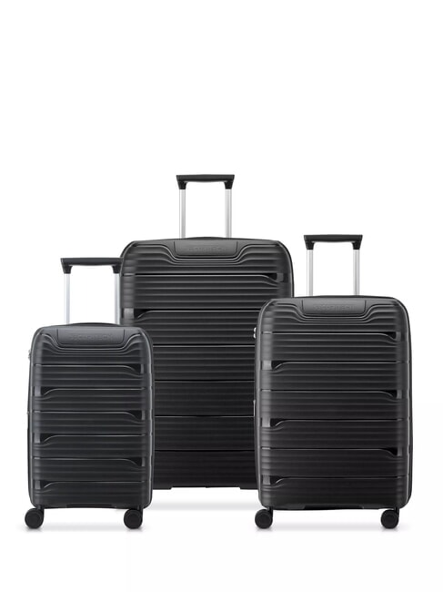 DELSEY SECURITECH DUNE Set of 3 trolleys: cabin, medium, large, exp Black - Trolley Set