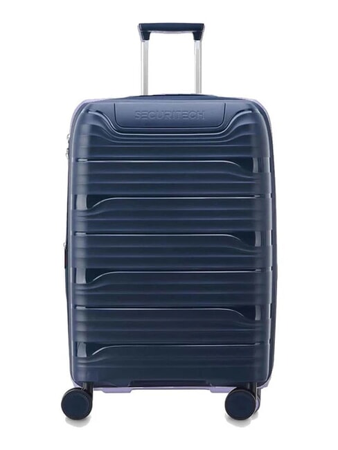 DELSEY SECURITECH DUNE Medium Expandable Trolley blue - Rigid Trolley Cases