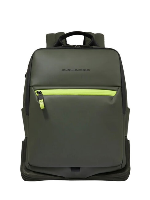 PIQUADRO CORNER SPECIALE GOMMATO 15.6" laptop backpack GREEN - Laptop backpacks